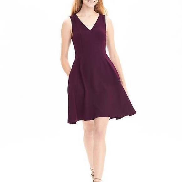 Banana Republic V-Neck Fit and Flare Dress - Picture 8 of 9